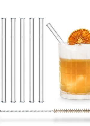 Whisky-sour-Cocktail-Glas-Trinkhalme-kurze-strohhalmen-15cm-klein-small-glass-straw-tumbler-christmas-gift-HALM